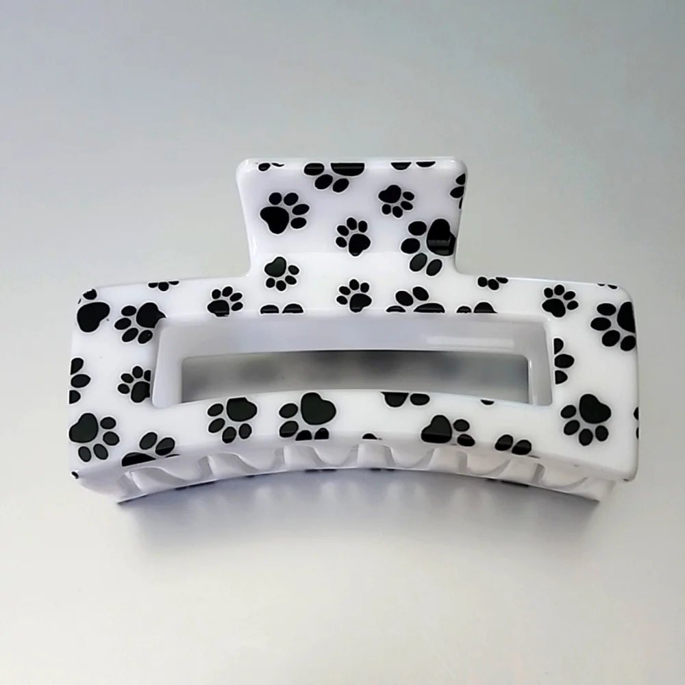 PAW PRINT ACRYLIC Claw Hair Clip